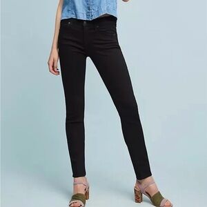 C of H Arielle Midrise Black Skinny Jeans with Frayed Hem - Size 26